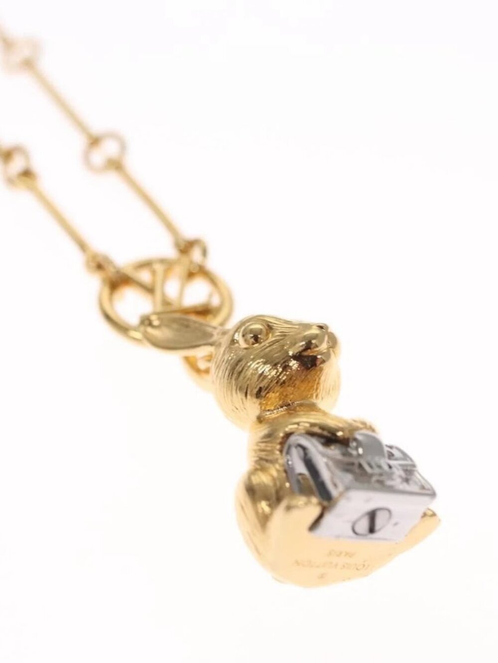 LOUIS VUITTON Collier LV Necklace metal Gold M00928 LV Auth 115662 - Picture 3 of 15